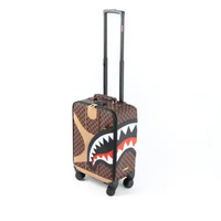 Koper SPRAYGROUND HENNYVILLE SHARKS BROWN LUGGAGE 100% ORIGINAL 34X45X20CM