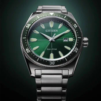 Original Citizen Eco-Drive Watch Men's Luminous Green Water Ghost Luxury Men's Watch Business Watch Waterproof Eco-Drive Watch