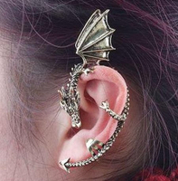 歐美飾品朋克風大氣東方神龍個性龍形耳環耳掛單個價耳飾  龍耳環 夾扣