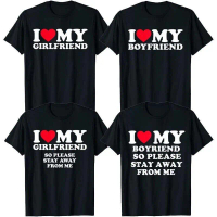 Love My Boyfriend เสื้อผ้า I Love My แฟนเสื้อดังนั้น Stay Away From Me ตลก BF GF คำพูดอ้าง Valentine