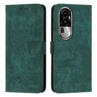 Reno10 Pro+ 5G 2023 Protective Case Texture Wallet Skin for OPPO Reno 10 Pro Plus 8 Lite 7 Z 5 Lite 4 8T 5G Magnet Leather Cover