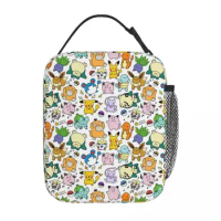 Pokemon Insulated Lunch Bag Food Bag Leakproof Cooler Thermal Lunch Boxes For Picnic