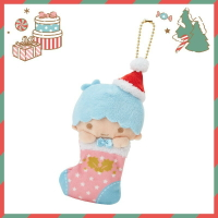 真愛日本  聖誕限定珠鍊娃 KIKI聖誕襪 三麗鷗 雙子星 聖誕造型娃娃 玩偶 4901610252697