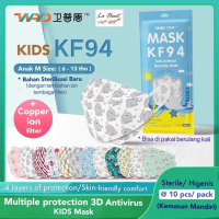 KIDS Printed KF94 (Inovasi Baru) Masker dengan Copper ion infusion layer filter ( 4 layer double mel