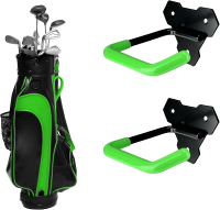 Wall Mounted Golf Bag Hook 2 Bags Storage Racks Perfect for Garage Organization Space Saving Hanging