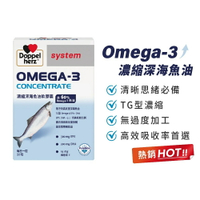 【Doppelherz德之寶】Omega-3濃縮深海魚油軟膠囊 不增加你的膽固醇 健康維持