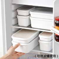 800ML 日式PP可微波密封保鮮盒 冰箱收納分類整理盒-三入