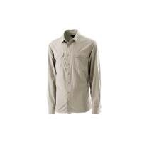 【Wildland 荒野】男可調節抗UV排汗襯衫-白卡其-W1208-83(襯衫/男裝/上衣/休閒上衣)