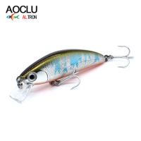 AOCLU-Hard Bait Minnow Shad Crankbait, Fishing Lure, Bass, Fresh Salt Water Tackle, 5 Colors, 50mm, 4.6g, Super Quality