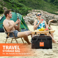 Waterproof Wireless Speaker Case with Handle Protection Speaker Storage Adjustable Strap Accessories for JBL PARTYBOX ON-THE-GO