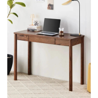 【橙家居·家具】/預購/挪威系列胡桃色0.9米單抽書桌 NW-A4162(預購品 工作桌 辦公桌 桌子 實木桌 化妝桌)