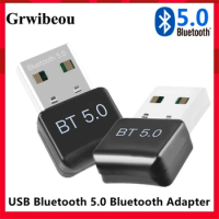 GRWIBEOU USB Bluetooth 5.0 Bluetooth Adapter Receiver 5.0 Bluetooth Dongle 5.0 4.0 Adapter for PC Laptop 5.0 BT adapter
