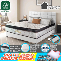 Kasur Spring Bed SET Divan AIRLAND CHIYO Plush Top 160 X 200 CM Sandaran Ranjang Springbed