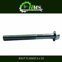 BAUT FLANGE 6 x 55 - BAUT RING BIBIR TOPI 6 mm Panjang 55 mm \Kunci 8\" (Harga Per 1 PC)"
