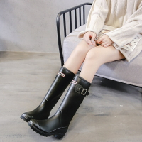 雨鞋女 時尚防水雨鞋女成人高筒雨靴搭扣韓國長筒水鞋馬丁靴雪地靴機車靴