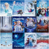 Frozen 35/300/500/1000 Pcs Jigsaw Puzzle Disney Princess Anna Elsa Puzzles Creative Adult Decompression Gift Educational Toys
