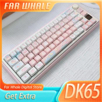 Ousaid Dk65 Mechanical Keyboard Wireless Aluminium Alloy Gasket Keyboard Custom Three-Mode Tft Hifi Keyboard For Computer