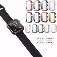กระจก + ฝาครอบสำหรับ Apple Watch เคส 49MM สำหรับ iWatch 44mm 40mm 42mm 38mm 42mm 38mm กันชนกระจกนิรภ