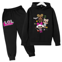 Children's Clothing Coat Hoodie Top + Pants Set Boys Girls Toddler Age 3-12 Casual Kids Cartoon Anime LOL Print fashion Tops