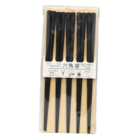 日本製六角筷-黑色-5雙入X2包組(日本製六角筷)