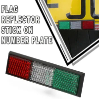 For YAMAHA T-MAX500 XP500 T-MAX530 XP530 TMAX530 TMAX 560 SX/DX/MAX TECH Motorcycle Flag Reflector Stick On Number Plate