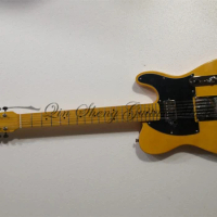 12 String Electric Guitar Tel Yellow Guitar Basswood Body Maple Neck Fixed Bridge String Through Body