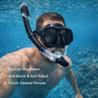 UVO Kacamata Selam Snorkeling Set Diving Goggles Anti Fog Tempered Glass - U-88 Kuning