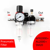 AFR2000 AFC2000 G1/4" Air Filter Regulator Combination Lubricator ,FRL Two Union Treatment oil water separation