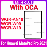Glass With OCA For Huawei MatePad Pro 12.6 2021 WGR-W09 WGR-W19 WGR-AN19 WGR Front Touch Screen Glass Cover Lens Panel Repair