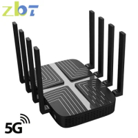 ZBT Dual SIM 5G Router DDR4 1GB 3000Mbps Openwrt WIFI6 MESH USB3.0 4*LAN 8 Antennas 2.4GHz 5GHz Dual-Frequency Network Extender