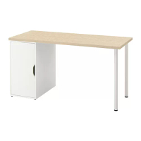 MITTCIRKEL/ALEX 書桌/工作桌, 松木效果/白色, 140x60 公分