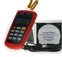 泰菱電子◆USB多功能溫度計記錄器(多種熱耦線/背光)DTM-507 TECPEL
