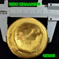 Gold ingots, gold ingots, Western Han Dynasty horseshoe gold cake, ancient coin craft decoration