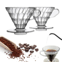 Reusable Coffee Dripper Resin Coffee Filter for Pour Over Barista Coffee Brewing Funnel Filter Cup 1-4Cups
