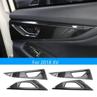 Interior Door Handle Surrounds For Subaru Crosstrek XV 2018 Carbon Fiber Overlay Cover