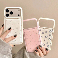 2026 Ins Bowknot Flower Compatible with Apple 17 Pro Max Phone Case IP16 Bulge Texture 15 Pro Korean