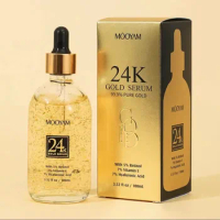 24K Gold hyaluronic Acid Raw Liquid Gold Foil Face Essence Anti-Wrinkle Firming Vitamin E Retinol hyaluronic Acid Essence 100ml