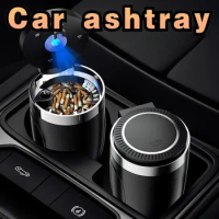 Stainless Steel Car Cigarette Ashtray Cup with Lid Portable Detachable Vehicle Ashtray Holder Cigarette Ashtray Interior Parts