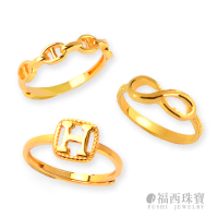 【福西珠寶】9999黃金戒指 多選(金重0.76錢+-0.05錢)