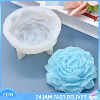 Cetakan Puding 3D Bentuk Bunga Peony, Cetakan Silikon untuk Jelly Coklat dan Kue, Cetakan Karakter L