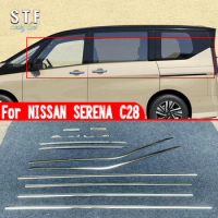 For NISSAN SERENA C28 2023 2024 Car Accessories Window Frame Trim Molding Decoration Stickers