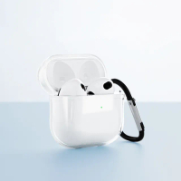 【General】AirPods 3 保護套 保護殼 無線藍牙耳機充電矽膠收納盒- 透明(附掛勾)