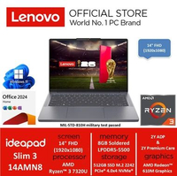 Lenovo IdeaPad Slim 3 14AMN8 C5ID || AMD Ryzen 3 7320U 8GB 512GB SSD Windows 11 Office Home 2024 AMD