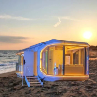 Luxury Portable Mobile Hotel Home Stay Resort Building modular Prefab House Vessel Capsule Cabin Holiday House