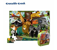 《美國 Crocodile Creek》大型地板拼圖系列-叢林動物 36片 東喬精品百貨