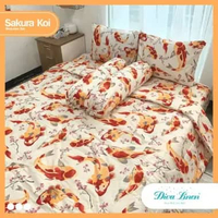 Diva Linen Bed Cover Double Motif Sakura Koi Ikan BCV SET KING