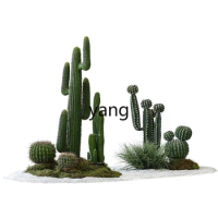 Yjq Simulation Plant Cactus Landscaping Fake Green Plant Combination Window Decoration Floor-Standing Decorations