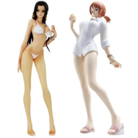 Original MegaHouse Anime ONE PIECE POP FILM STRONG WORLD Boa Hancock Nami Heterochrome Action Figures Toys for Birthday Gifts