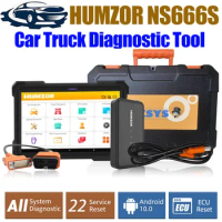 2024 New Humzor NS666S Diagnostic For Both 12V Gasoline Cars and 24V Diesel Heavy Truck OBD2 Diagnostic Scanner All Systems ABS
