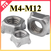 Ốc vít hàn điểm vuông bằng thép carbon/ đai ốc hàn góc vuông bằng sắt M4/M5/M6/M8/M10/M12(ZH-PFH)